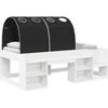 Lova Lovos rėmas su tuneliu 3 pcs Balta ir juoda Apdirbta mediena