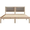 Lova Lovos rėmas Taupe 135 x 190 cm Kietos pušies mediena