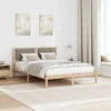 Lova Lovos rėmas Taupe 135 x 190 cm Kietos pušies mediena