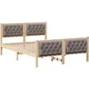 Lovos rėmas Taupe 140 x 190 cm Kietos pušies mediena