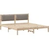 Lovos rėmas Taupe 180 x 200 cm Kietos pušies mediena