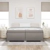Lovos rėmas su čiužiniu Taupe 200 x 200 cm audinys