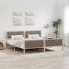 Lovos rėmas Taupe 200 x 200 cm Kietos pušies mediena