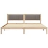 Lovos rėmas Taupe 200 x 200 cm Kietos pušies mediena