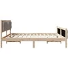 Lovos rėmas Taupe 200 x 200 cm Kietos pušies mediena