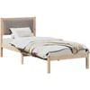 Lova Lovos rėmas Taupe 80 x 190 cm Kietos pušies mediena
