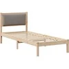 Lova Lovos rėmas Taupe 80 x 190 cm Kietos pušies mediena