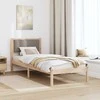 Lova Lovos rėmas Taupe 80 x 190 cm Kietos pušies mediena