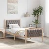 Lova Lovos rėmas Taupe 80 x 200 cm Kietos pušies mediena