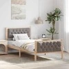 Lova Lovos rėmas Taupe 90 x 190 cm Kietos pušies mediena