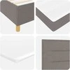 Kiemas lova su čiužiniu Taupe 200 x 200 cm audinys
