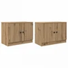Lova Lovos spintelė su durimis 2 pcs Amatinė Ąžuolas 66 x 35 x 48 cm