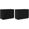 Lova Lovos spintelė su saugykla 2 pcs Juodas Ąžuolas 66 x 35 x 48 cm