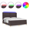 Kiemas lova su LED juostelėmis Ruda 180 x 200 cm audinys