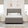 LED Čiužinio Lova su čiužiniu Taupe 160 x 200 cm audinys