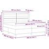 Kiemas lova su čiužiniu Mėlyna 200 x 200 cm audinys