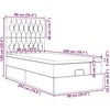 Osmanų lovos rėmas su čiužiniais, juodas, 90x200cm, aksomas