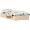 Lova Otomano lovos rėmas su saugojimo funkcija Natūrali 80 x 200 cm