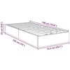 Lova Otomano lovos rėmas Betono Pilka 75,5 x 190 cm Dirbtinė mediena