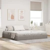 Lova Otomano lovos rėmas su saugykla Taupe 200 x 200 cm audinys