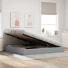 Otomano lovos rėmas Šviesiai pilka 200 x 200 cm audinys