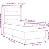 Kiemas lova su LED juostelėmis Tortora 90 x 190 cm audinys