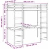 Lova Palėpės lovos rėmas Balta 75 x 190 cm Kietos pušies mediena