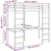 Lova Palėpės lovos rėmas Balta 90 x 200 cm Kietos pušies mediena