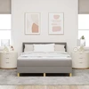 Kiemas lova su čiužiniu Taupe 200 x 140 cm audinys