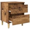 Lova spintelės su stalčių 2 pcs Senovinis medis 40 x 35 x 50 cm