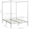 Lova su baldakimu, baltos spalvos, 140x200cm, metalas
