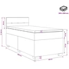 Lova su čiužiniu ir LED apšvietimu Juoda 100 x 200 cm Aksomas