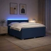 Lova su čiužiniu ir LED apšvietimu Mėlyna 200 x 200 cm Audinys