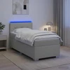 Lova su čiužiniu ir LED apšvietimu Šviesiai pilka 80 x 200 cm