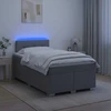Lova su čiužiniu ir LED apšvietimu Šviesiai pilka 120 x 190 cm