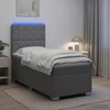 Lova su čiužiniu ir LED apšvietimu Šviesiai pilka 90 x 190 cm