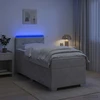 Lova su čiužiniu ir LED apšvietimu Šviesiai pilka 80 x 200 cm