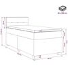Lova su čiužiniu ir LED apšvietimu Šviesiai pilka 80 x 200 cm