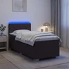 Lova su čiužiniu ir LED apšvietimu Tamsiai rudas 80 x 200 cm