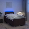 Lova su čiužiniu ir LED apšvietimu Tamsiai rudas 120 x 200 cm
