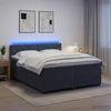 Lova su čiužiniu ir LED apšvietimu Tamsiai pilka 200 x 200 cm