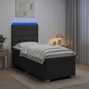 Lova su čiužiniu ir LED apšvietimu Tamsiai pilka 90 x 190 cm