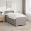 Lova su čiužiniu ir LED apšvietimu Taupe 100 x 200 cm Audinys