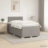 Lova su čiužiniu ir LED apšvietimu Taupe 120 x 190 cm Audinys