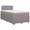 Lova su čiužiniu ir LED apšvietimu Taupe 120 x 190 cm Audinys