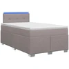 Lova su čiužiniu ir LED apšvietimu Taupe 120 x 190 cm Audinys