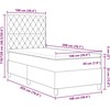 LED Čiužinio Lova su čiužiniu Juodas 100 x 200 cm Aksomas