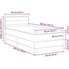 Kiemas lova su LED juostelėmis Juoda 90 x 200 cm audinys