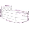 LED Čiužinio Lova su LED Šviesiai pilka 90 x 190 cm Aksomas