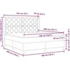 Kiemas lova su LED juostelėmis Mėlyna 180 x 200 cm Aksomas